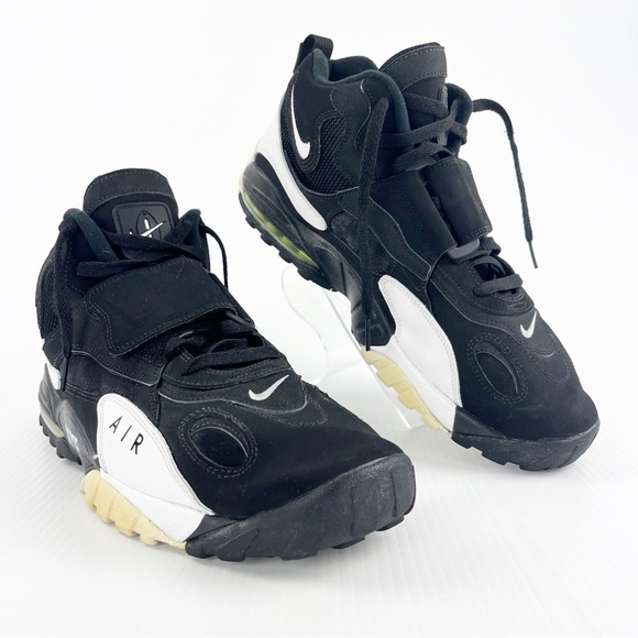 Nike Air Max Speed Zoom Turf Black White Yellow Voltage Sneakers Shoes - Picture 1 of 7
